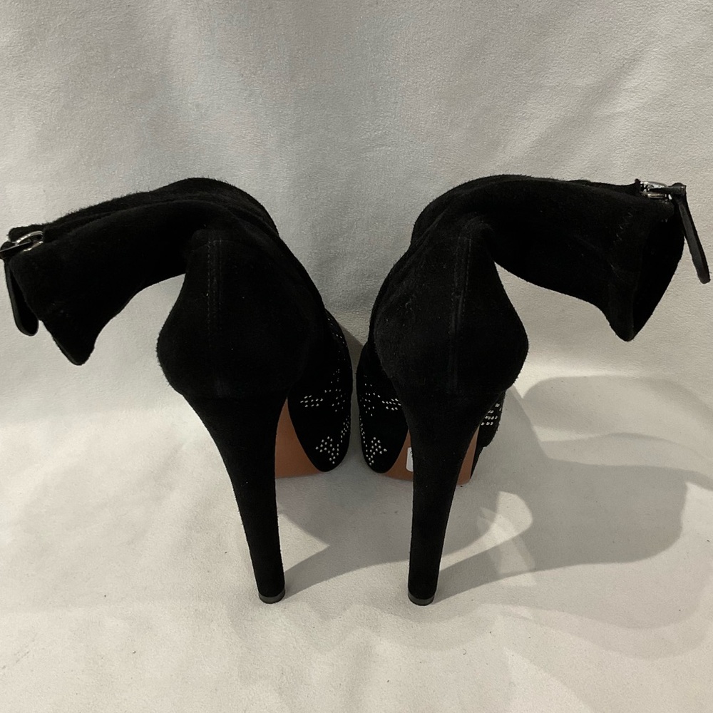 Alaïa Black Suede Studded Platform Ankle Boots - Picture 6 of 10